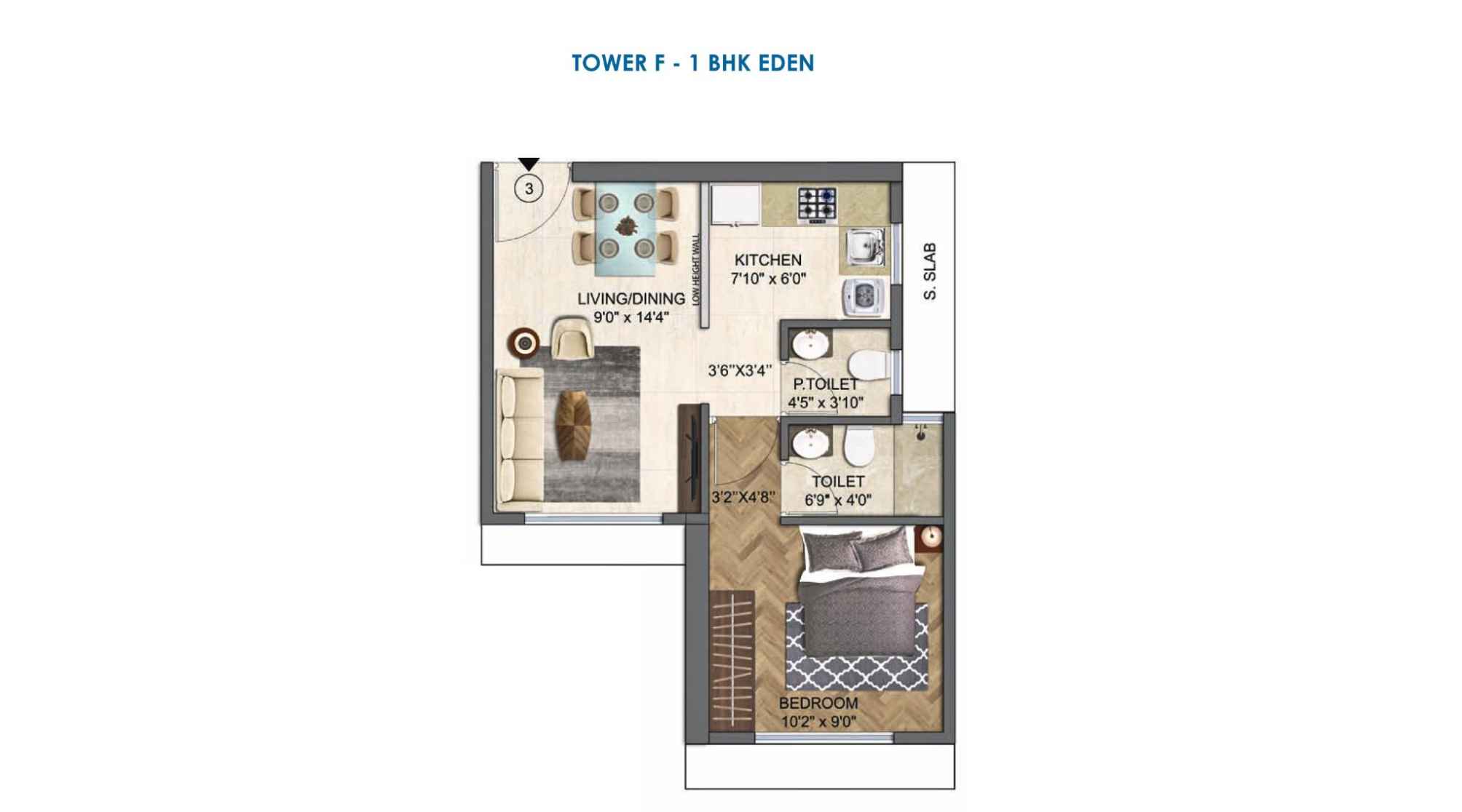 Runwal-Enchanted-Floor-Plans-Tower-F-1-BHK-Eden