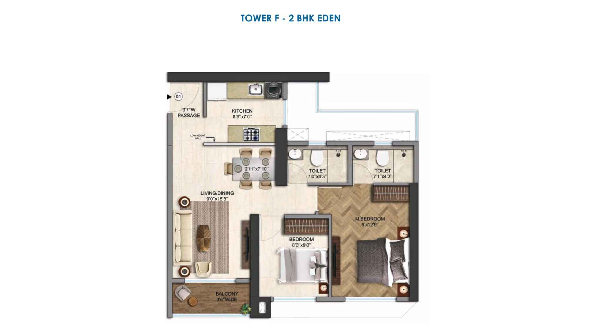 Runwal-Enchanted-Floor-Plans-Tower-F-2-BHK-Eden
