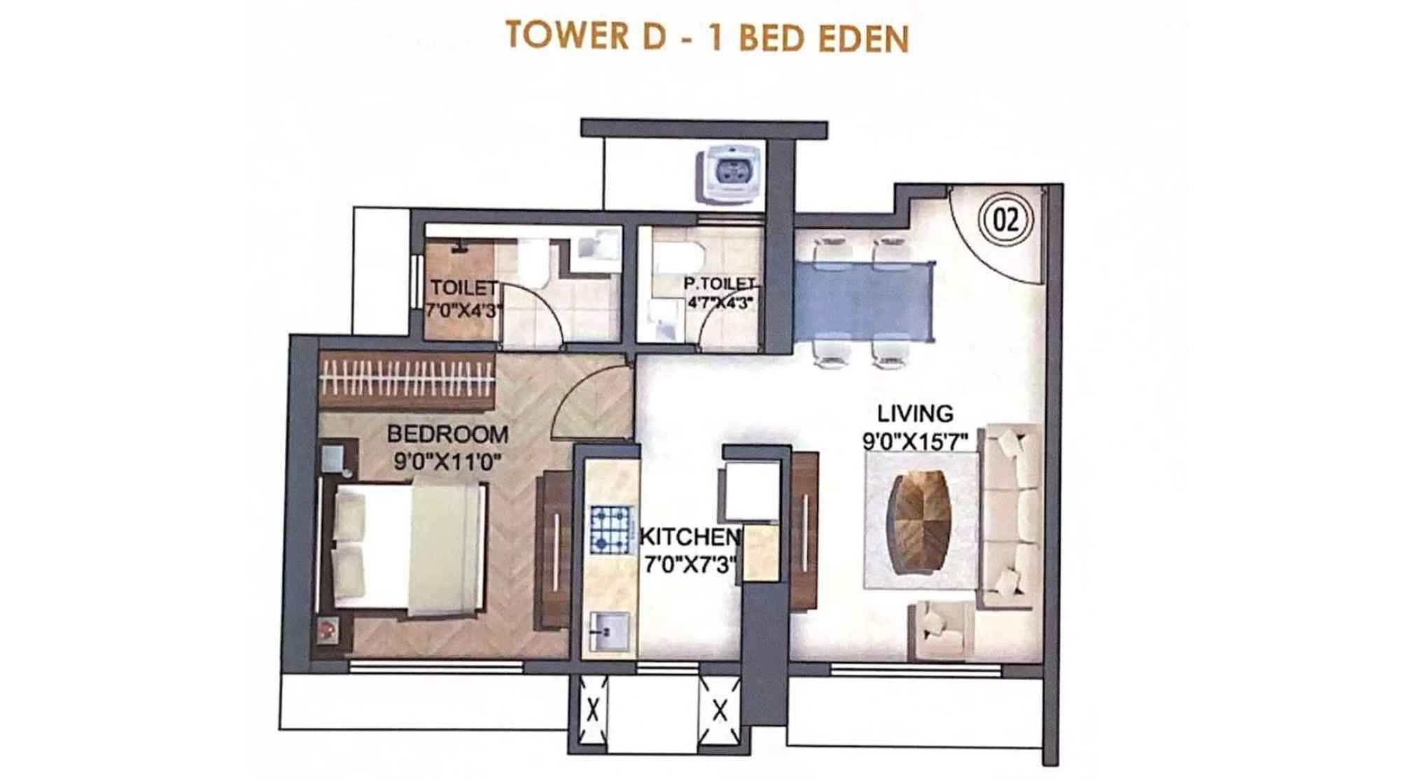 Runwal-Enchanted-Tower-D-Floor-Plan-1-BHK-Eden-355