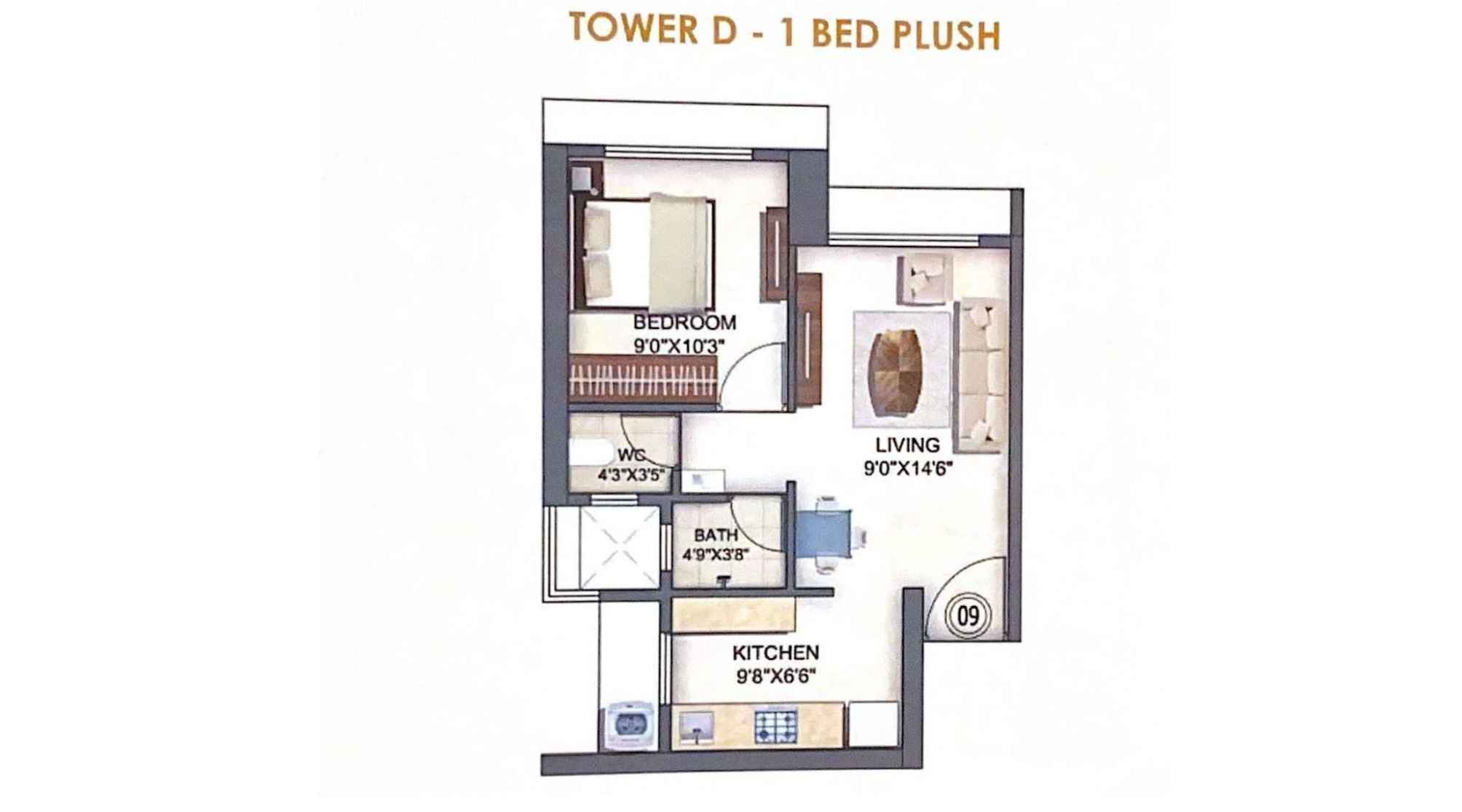 Runwal-Enchanted-Tower-D-Floor-Plan-1-BHK-Plush-380-sqft